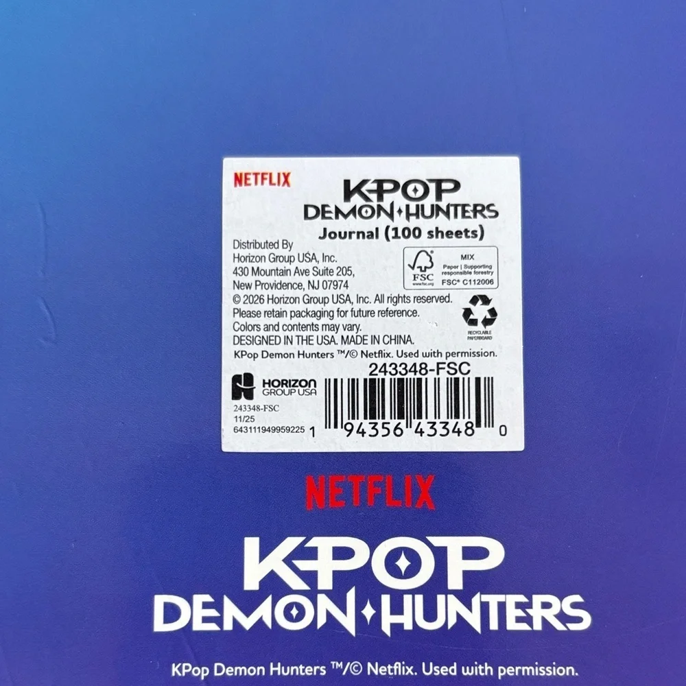 K-pop demon hunters Blue Cat Spiral Notebook 100 sheets